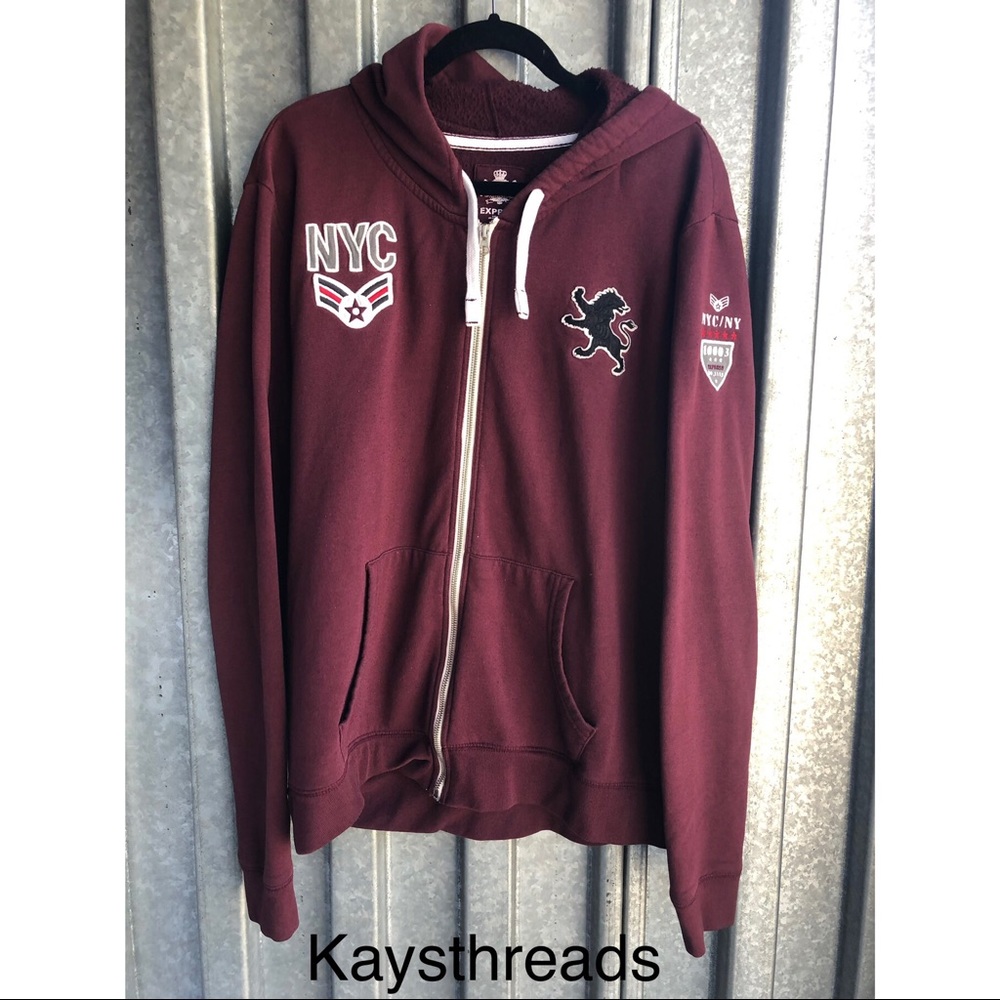 Express Zip Up NYC Hoodie Sz XL